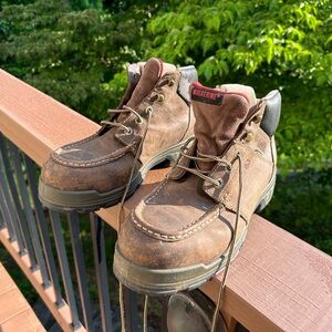 Wolverine leather waterproof steel toe boots